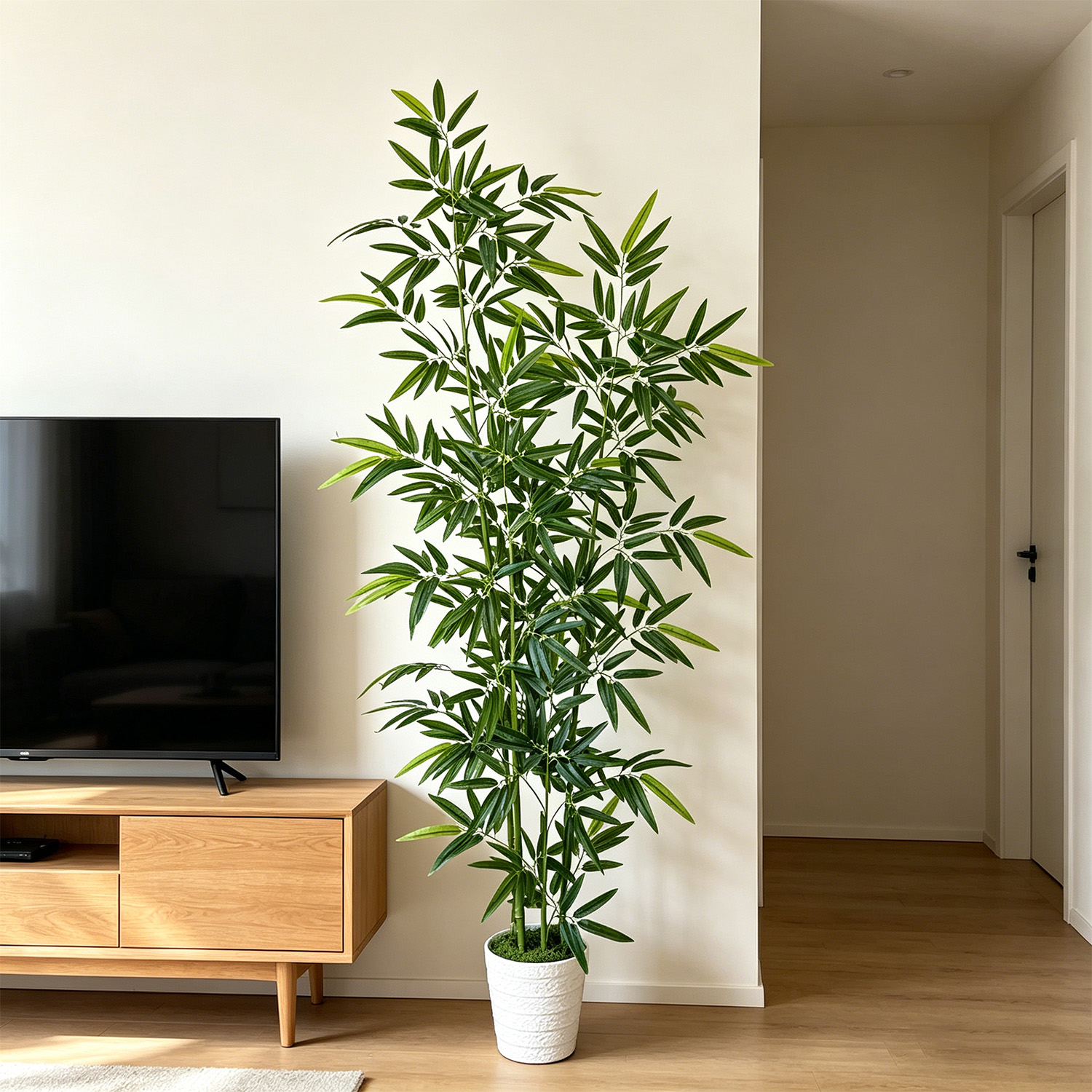 Dracaena Marginata - 5.25FT-7.05FT Artificial Green Bamboo Multi-Stem Fake