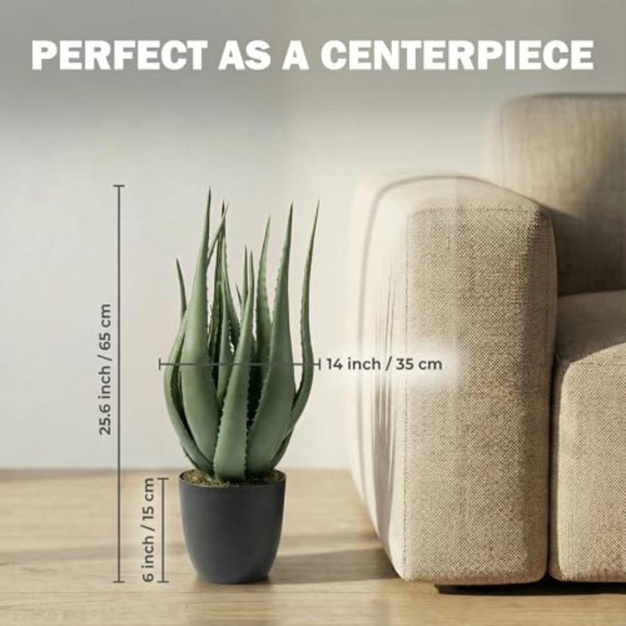Large Potted Artificial Aloe V - مراجعة Aloe Vera Pot وسعره