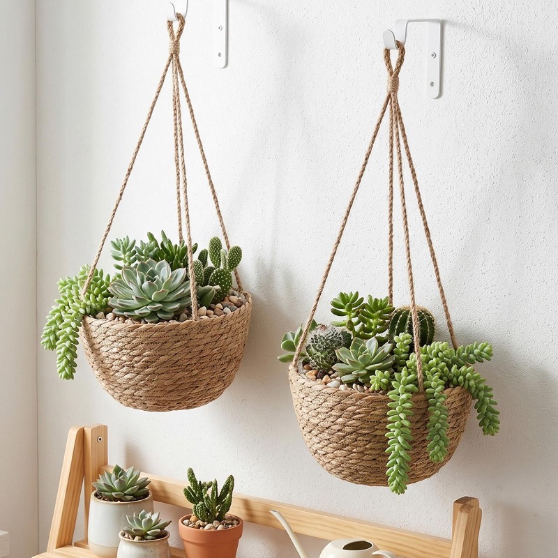 1/3x Rope Hanging Planter Bask - مراجعة Spider Plant Hanging وسعره