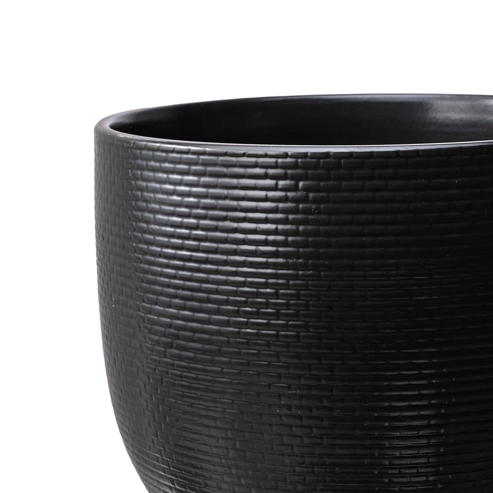 10 Inch Woven Black Ceramic Pl - مراجعة Aloe Vera Pot وسعره