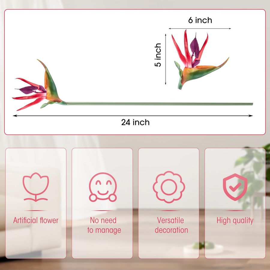 12 Pcs Bird of Paradise Artifi - مراجعة Bird Paradise Strelitzia وسعره