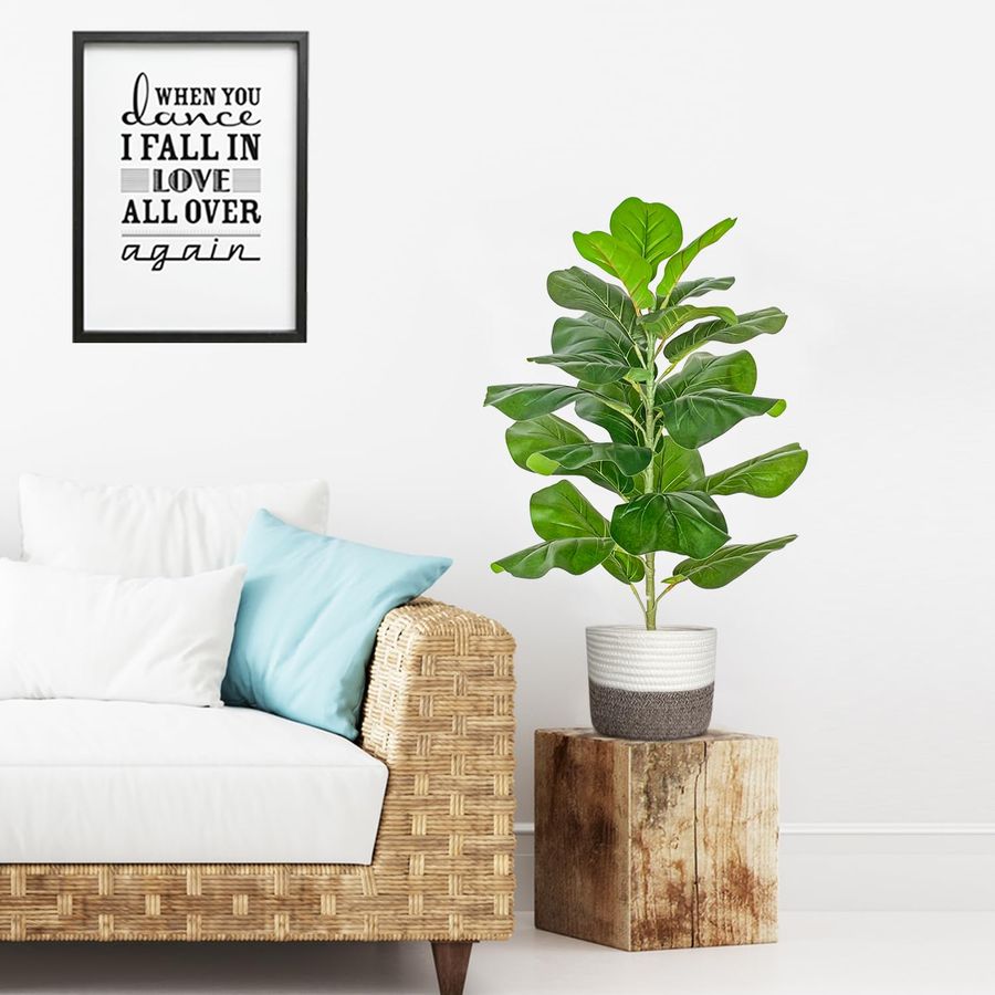 Artificial Fiddle Leaf Fig Tre - مراجعة Ficus Lyrata Tree وسعره
