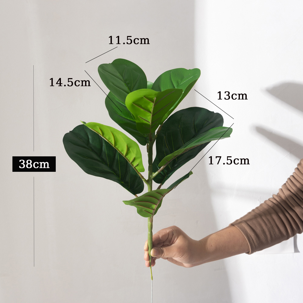 38cm 9 Forks Artificial Ficus  - مراجعة Ficus Lyrata Tree وسعره