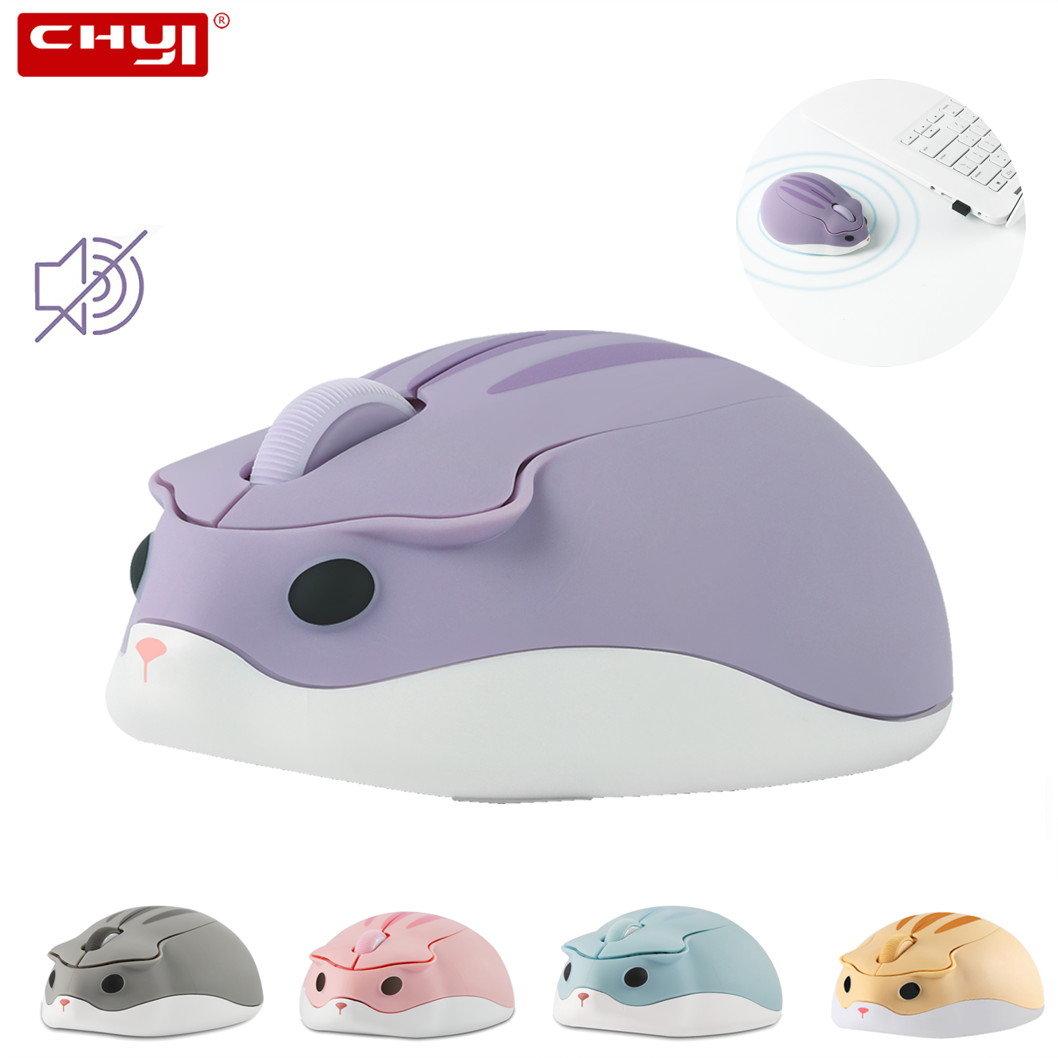 2.4G Wireless Mouse Purple Ham - مراجعة Tradescantia Purple وسعره