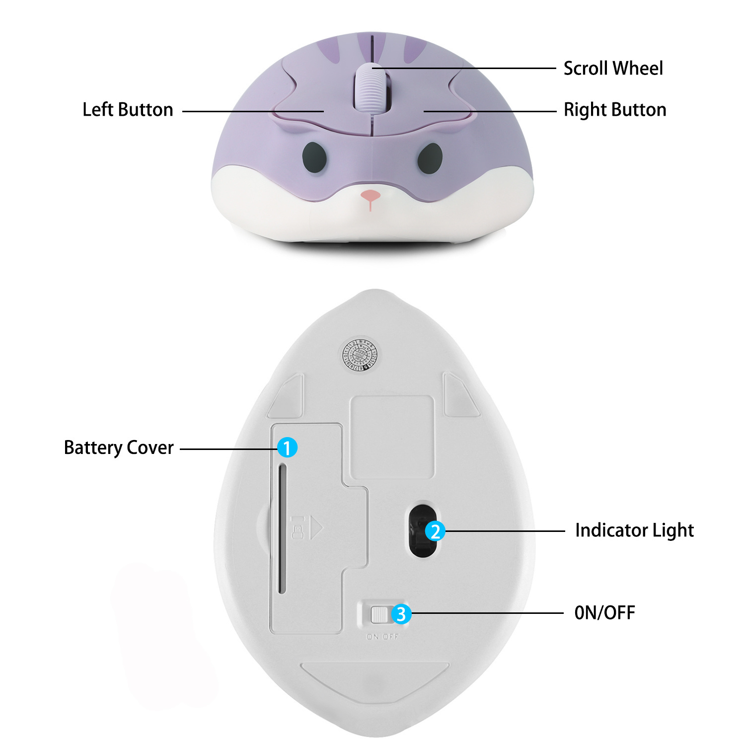 2.4G Wireless Mouse Purple Ham - مراجعة Tradescantia Purple وسعره