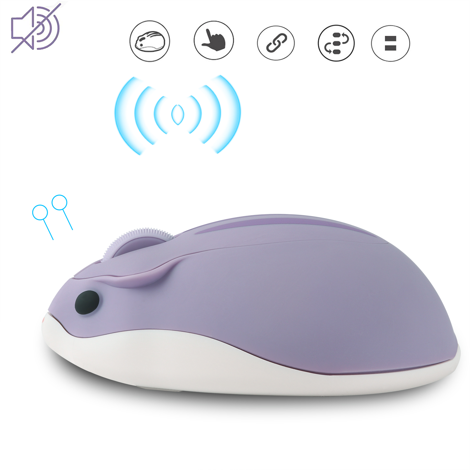 2.4G Wireless Mouse Purple Ham - مراجعة Tradescantia Purple وسعره