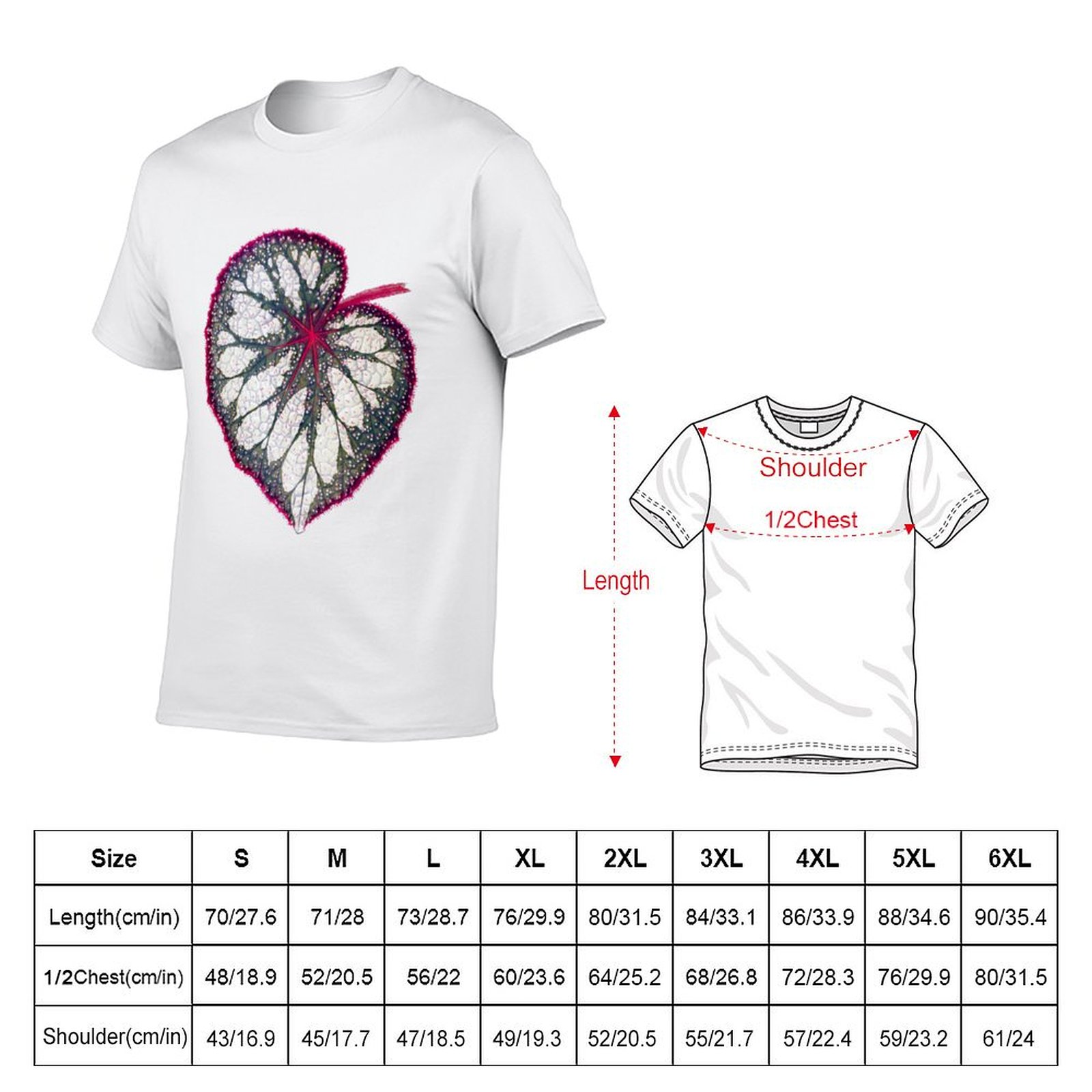 Begonia rex T-Shirt man graphi - مراجعة Begonia Rex وسعره