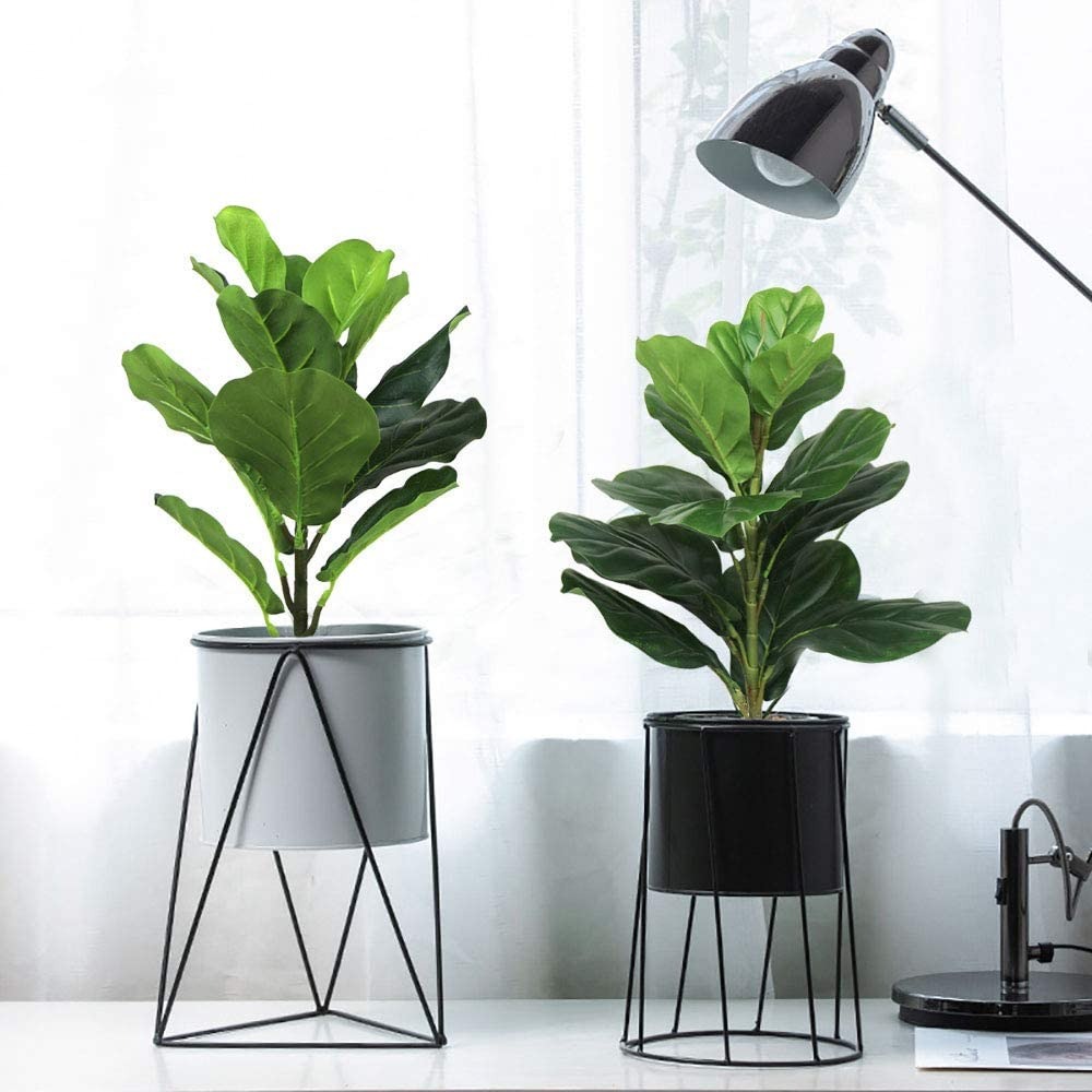 Large Artificial Fiddle Leaves - مراجعة Ficus Lyrata Tree وسعره