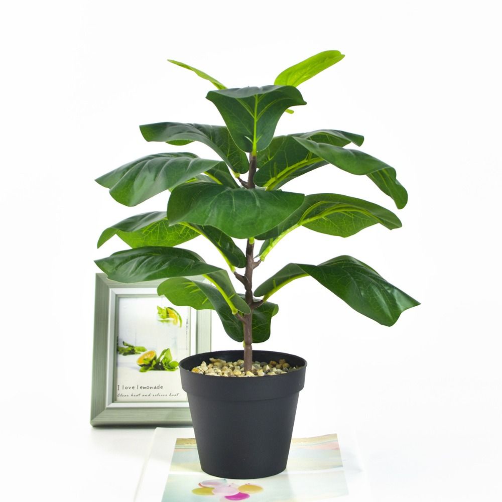 Large Artificial Fiddle Leaves - مراجعة Ficus Lyrata Tree وسعره