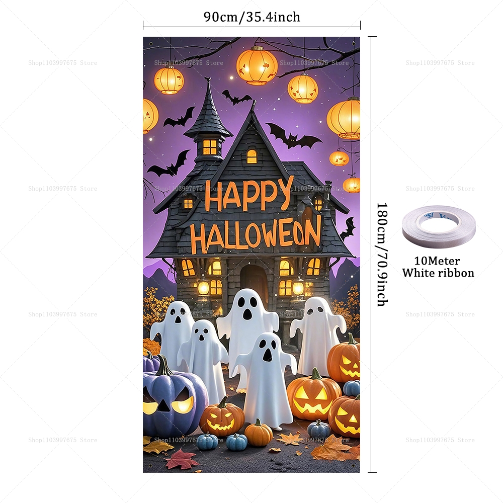 Happy Halloween Door Banner Ev - مراجعة Spider Plant Hanging وسعره