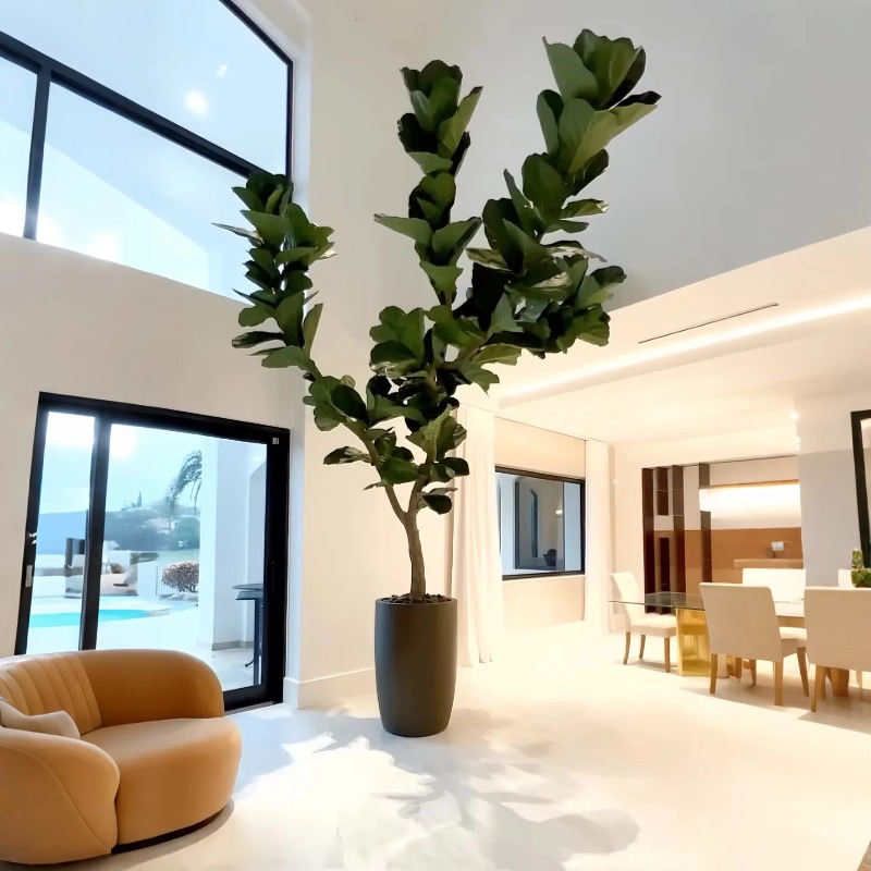 Artificial Plants Indoor Potte - مراجعة Ficus Lyrata Tree وسعره