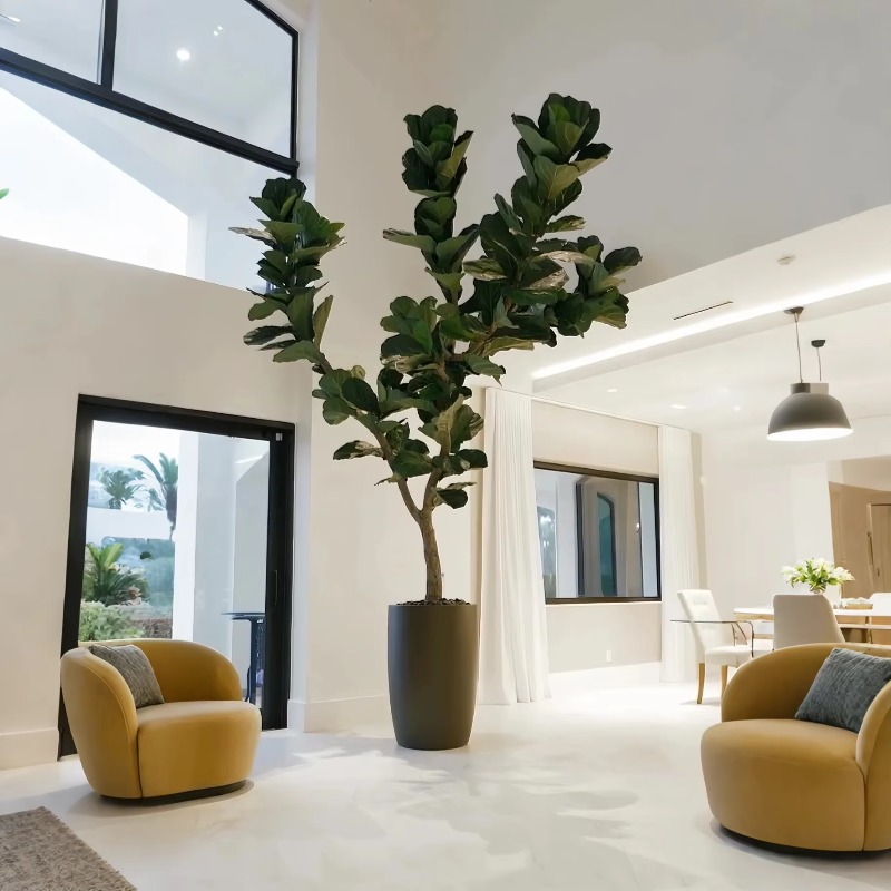 Artificial Plants Indoor Potte - مراجعة Ficus Lyrata Tree وسعره