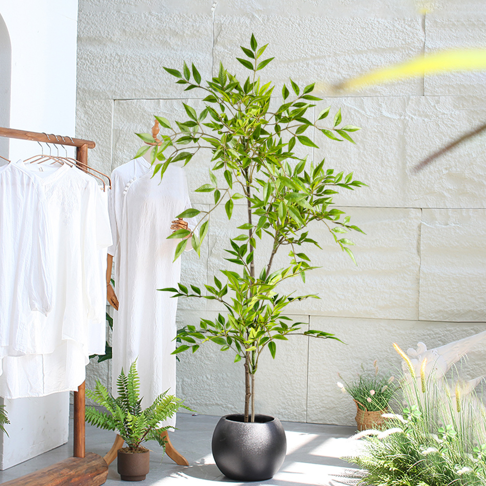 75-140cm Largen Fake Nandina T - مراجعة Dracaena Marginata وسعره