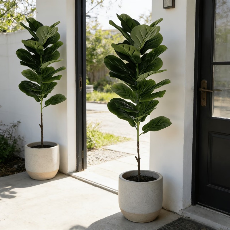 1Pc 100cm Artificial Ficus Lyr - مراجعة Ficus Lyrata Tree وسعره