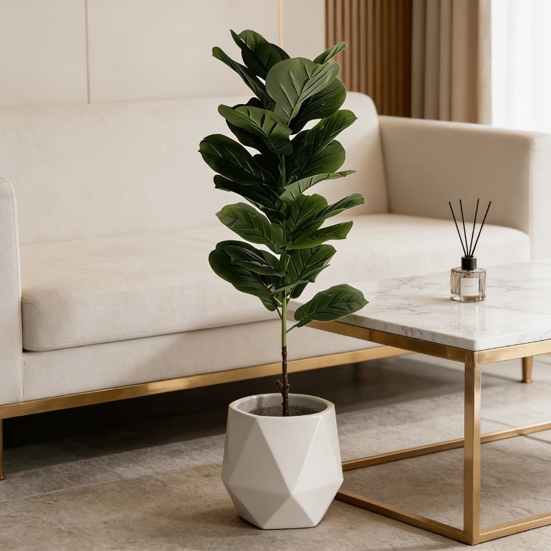 1Pc 100cm Artificial Ficus Lyr - مراجعة Ficus Lyrata Tree وسعره
