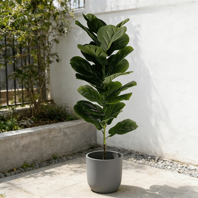 1Pc 100cm Artificial Ficus Lyr - مراجعة Ficus Lyrata Tree وسعره