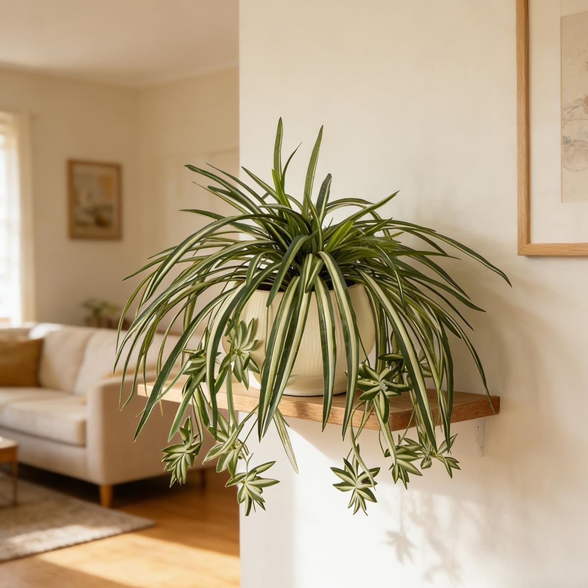 4PCS Artificial Hanging Spider - مراجعة Spider Plant Hanging وسعره