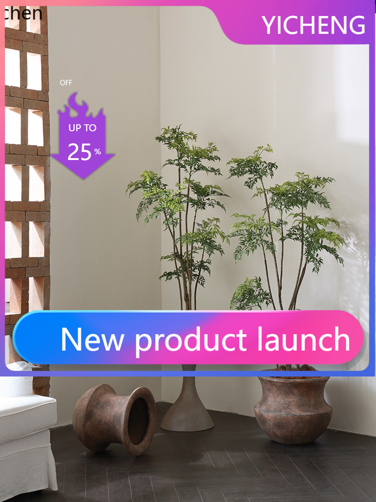 LYY  Floor Vase Green Plant Ar - مراجعة Ficus Lyrata Tree وسعره