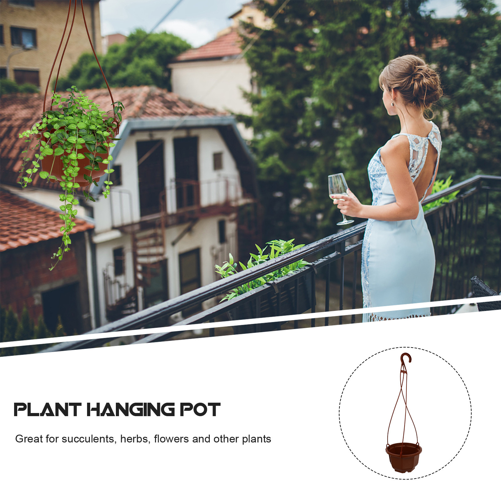 6Sets Hanging Flowerpot Lightw - مراجعة Spider Plant Hanging وسعره