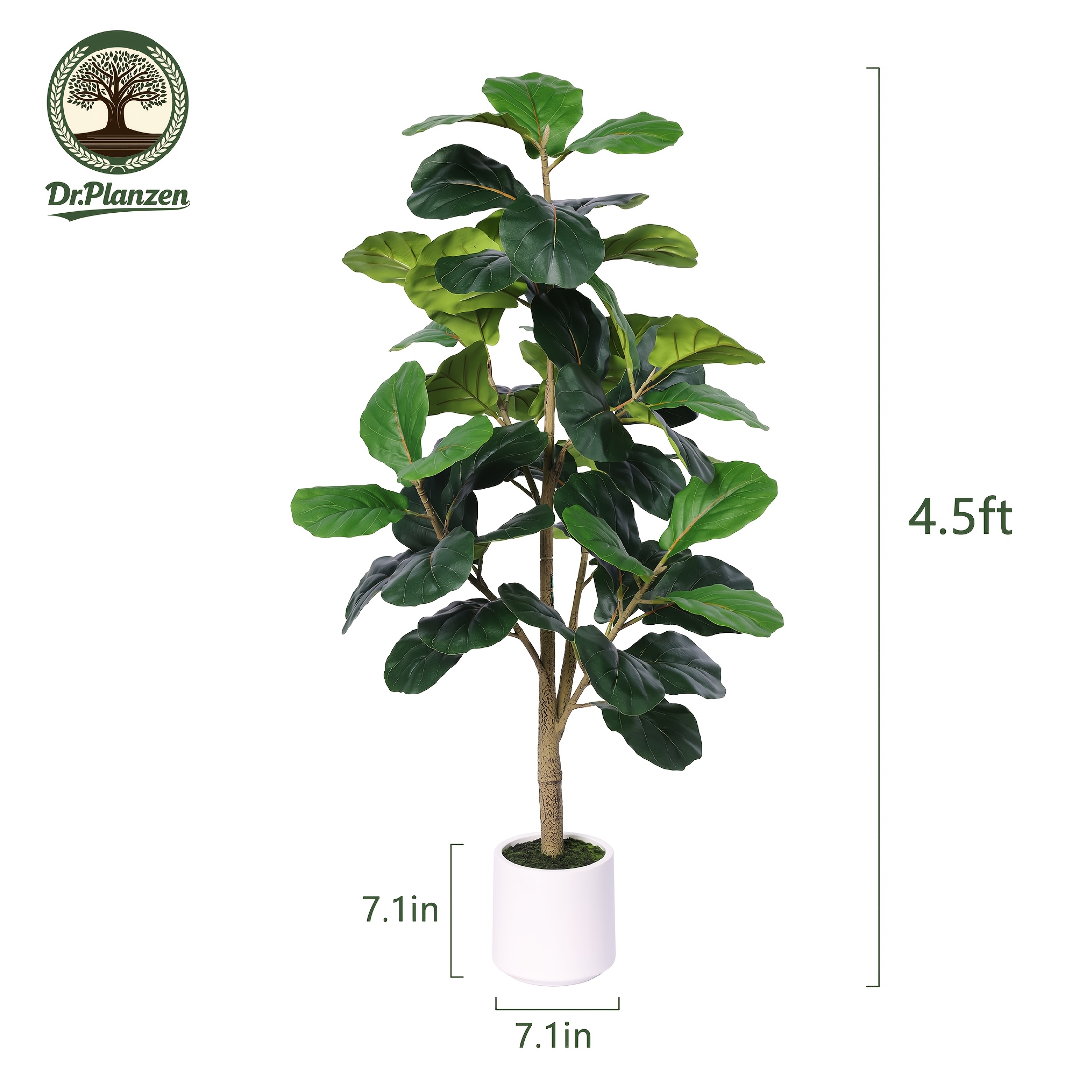 4.5ft Realistic Artificial Fid - مراجعة Ficus Lyrata Tree وسعره