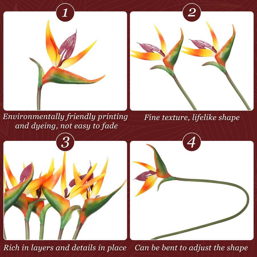 12 Pcs Bird of Paradise Artifi - مراجعة Bird Paradise Strelitzia وسعره