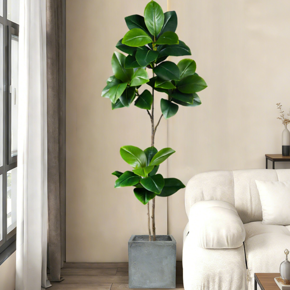 74-140cm Artificial Rubber Tre - مراجعة Ficus Lyrata Tree وسعره