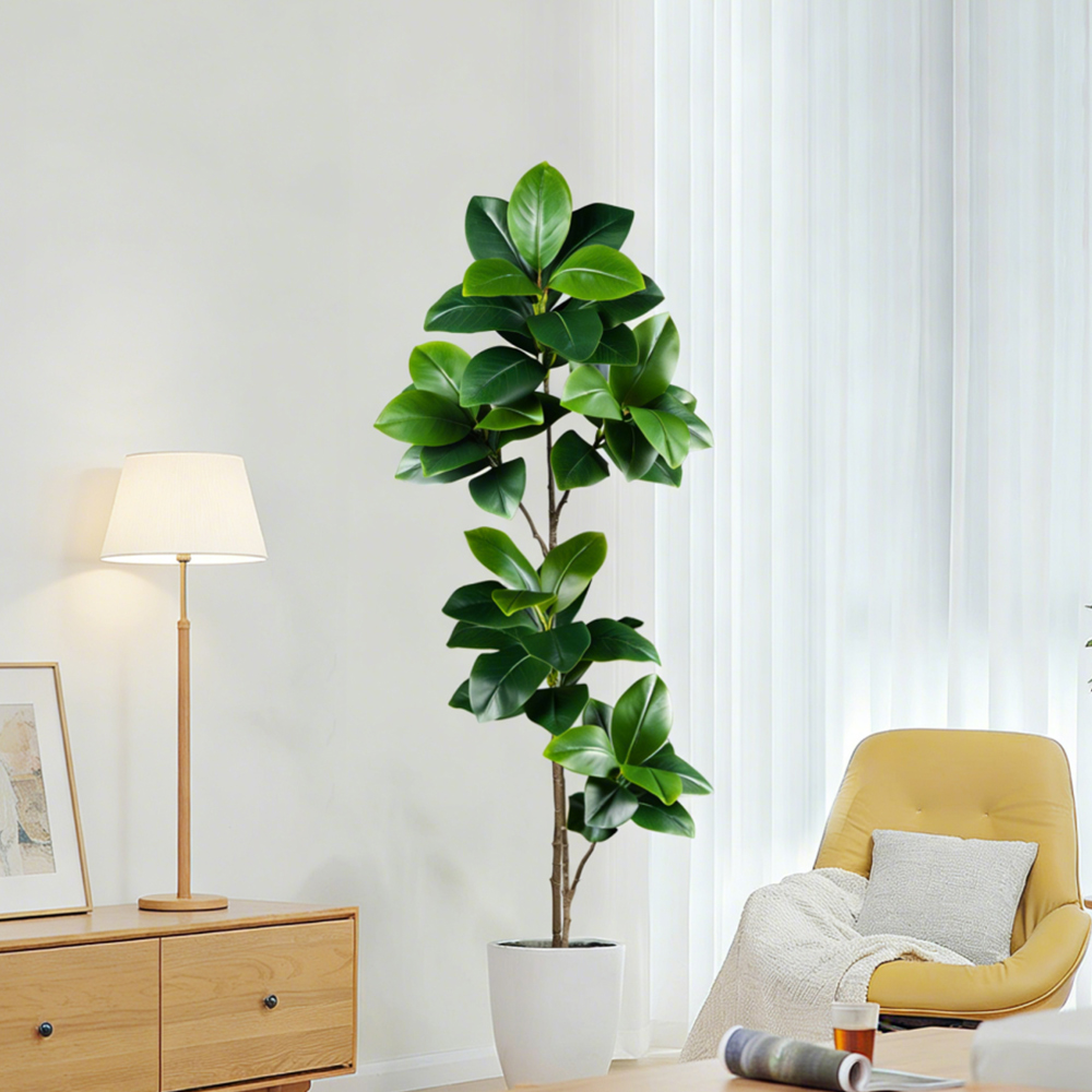 74-140cm Artificial Rubber Tre - مراجعة Ficus Lyrata Tree وسعره