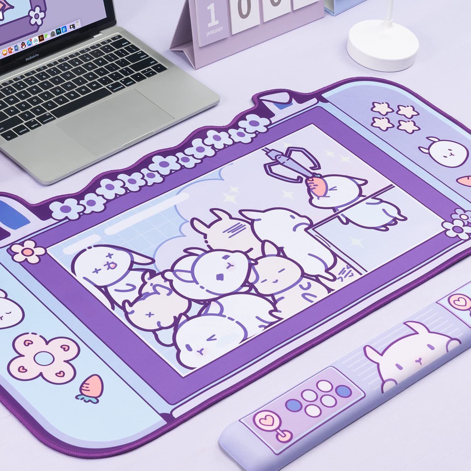 Large Kawaii Gaming Mouse Pad  - مراجعة Tradescantia Purple وسعره
