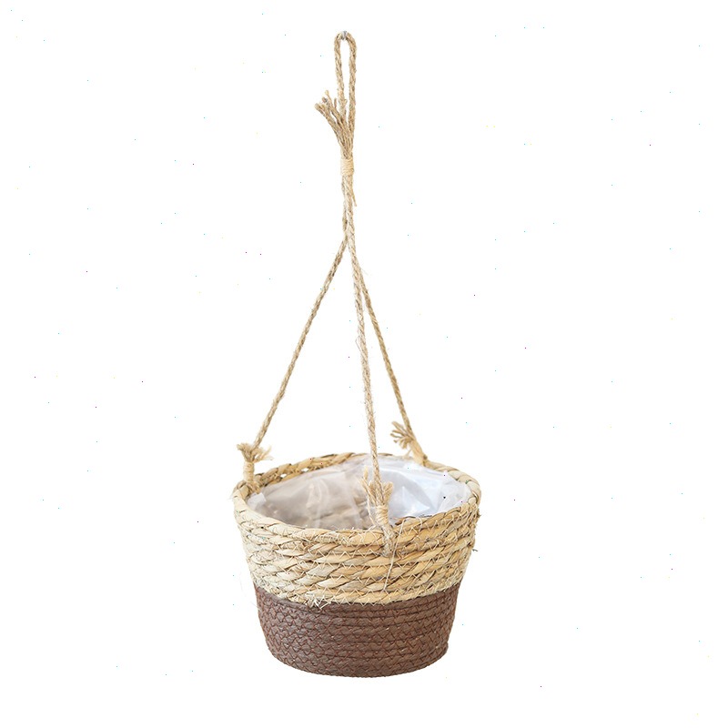 Straw Hanging Basket Flower Po - مراجعة Spider Plant Hanging وسعره