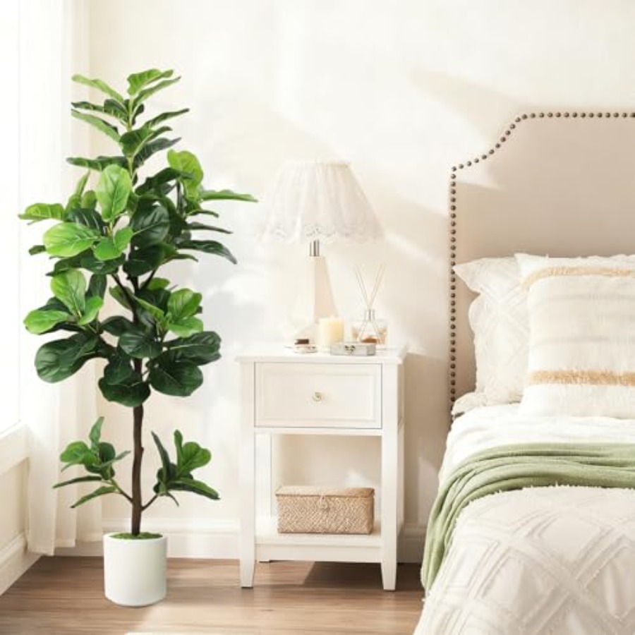 5Feet Artificial Fiddle Leaf F - مراجعة Ficus Lyrata Tree وسعره