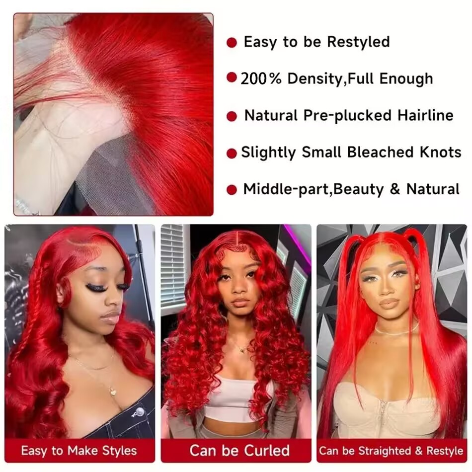 Body Wave Human Hair Wigs Red  - مراجعة Aglaonema Red وسعره