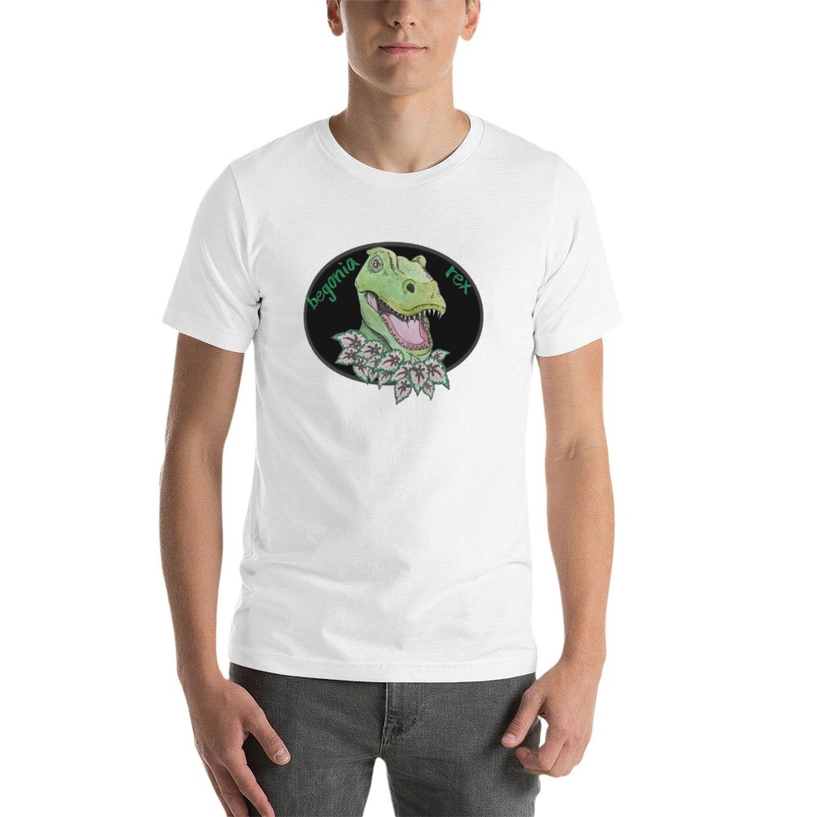 T rex begonia T-Shirt cotton t - مراجعة Begonia Rex وسعره