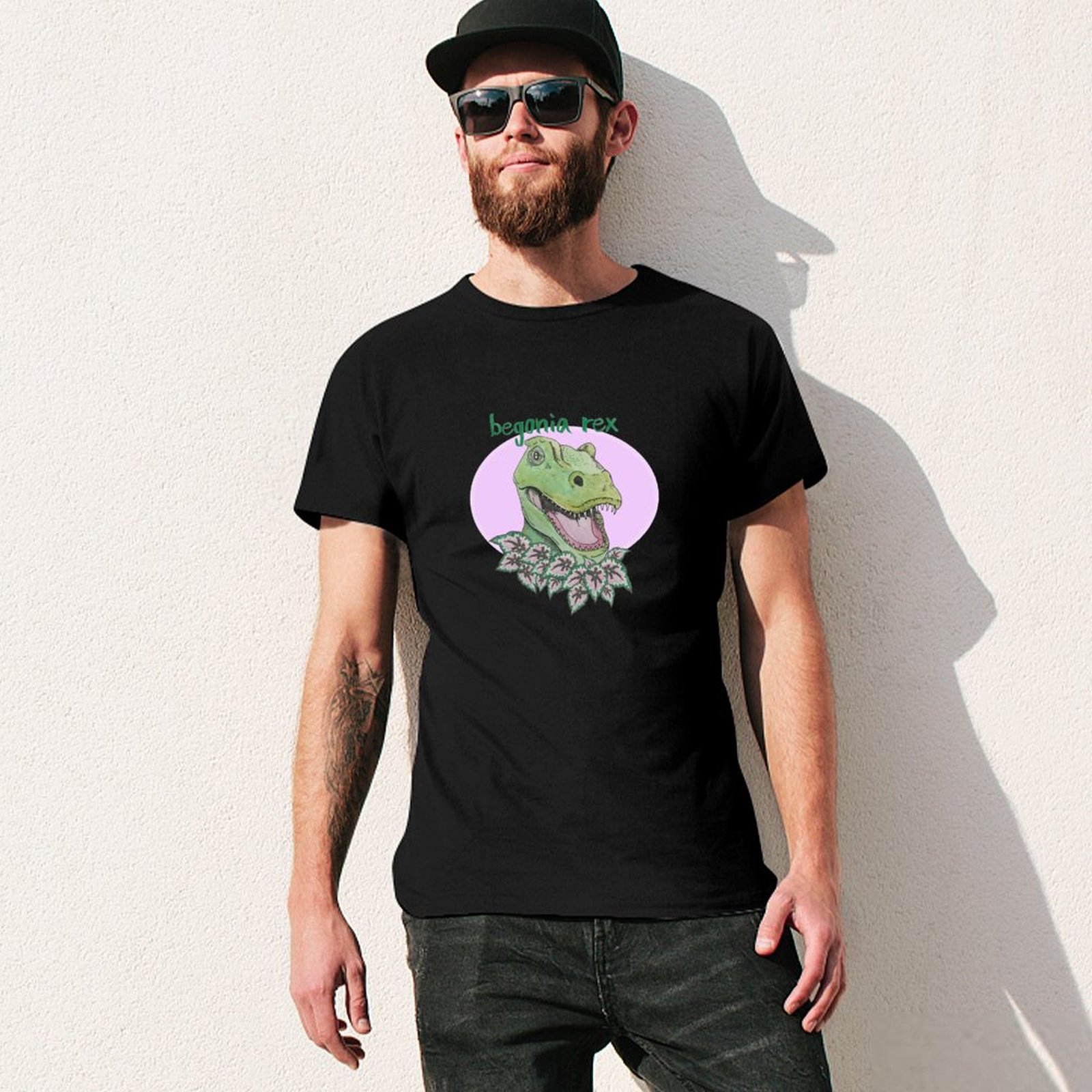 T rex begonia (pink) T-Shirt S - مراجعة Begonia Rex وسعره