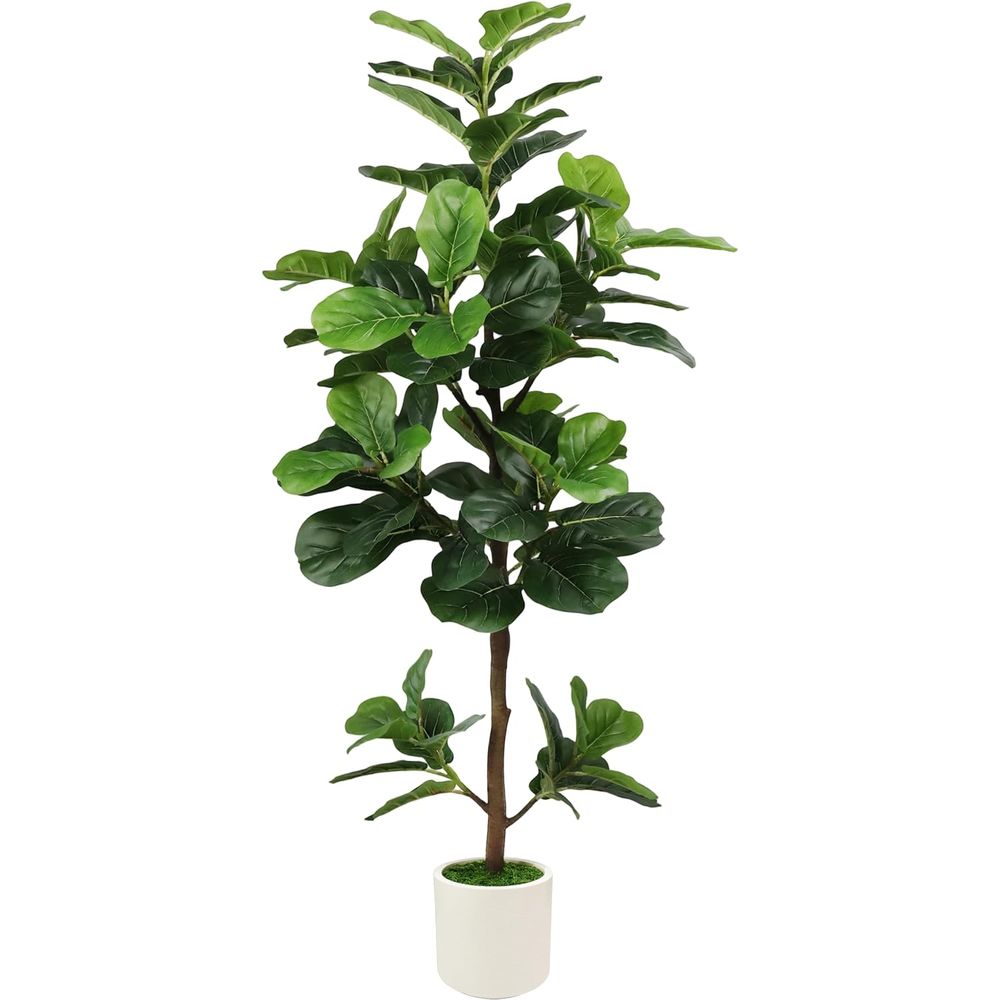 5-Foot Artificial Fiddle Leaf  - مراجعة Ficus Lyrata Tree وسعره