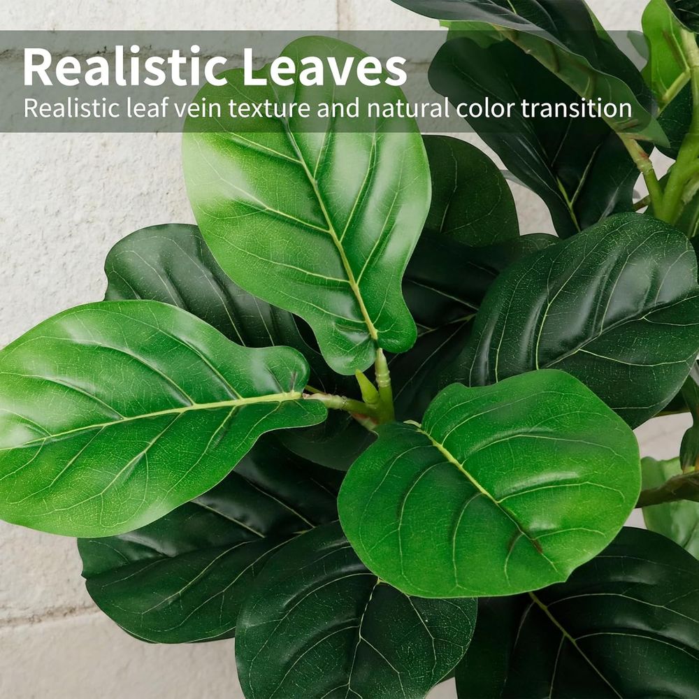 5-Foot Artificial Fiddle Leaf  - مراجعة Ficus Lyrata Tree وسعره