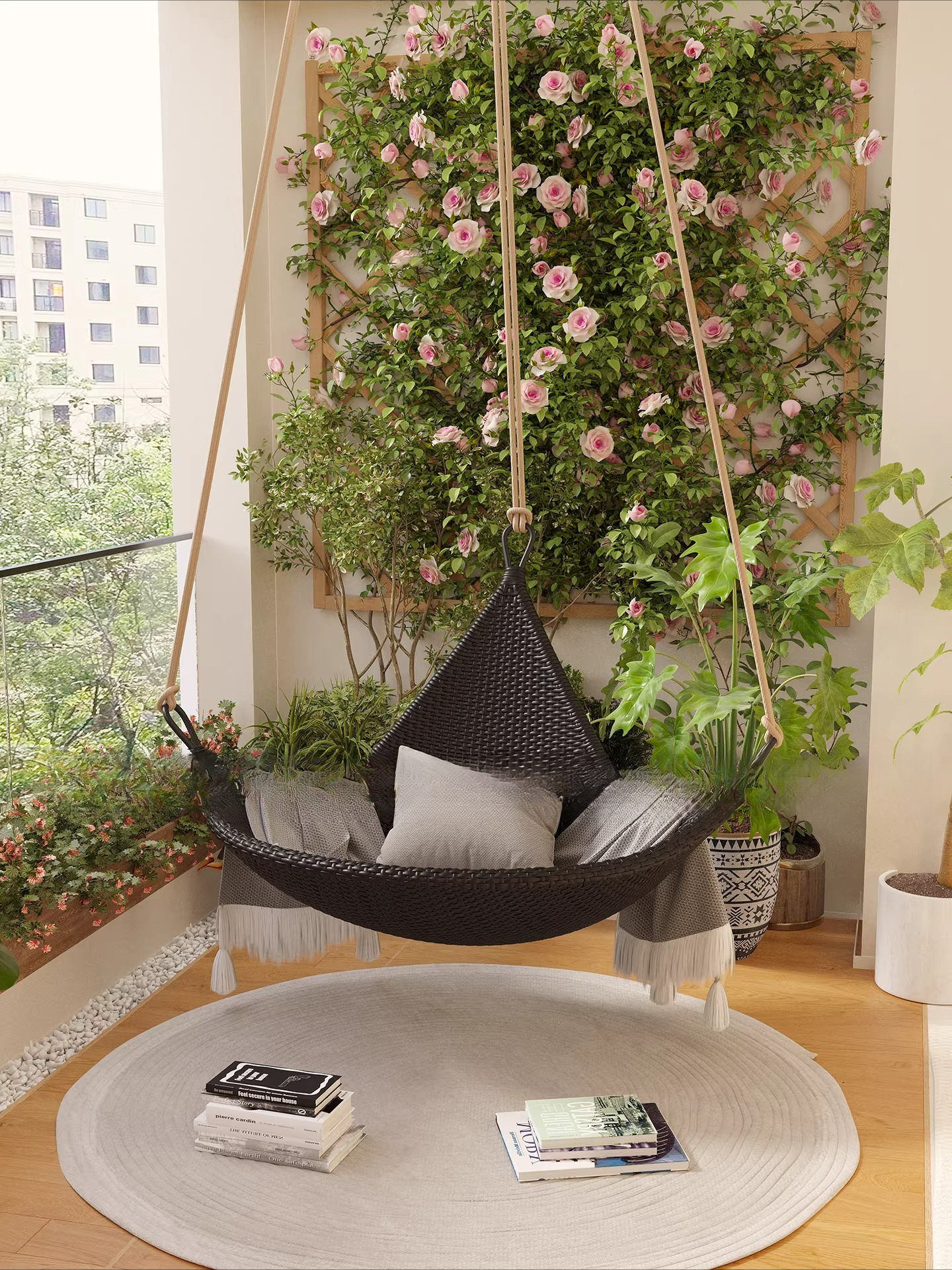 hanging chair cradle hanging b - مراجعة Spider Plant Hanging وسعره